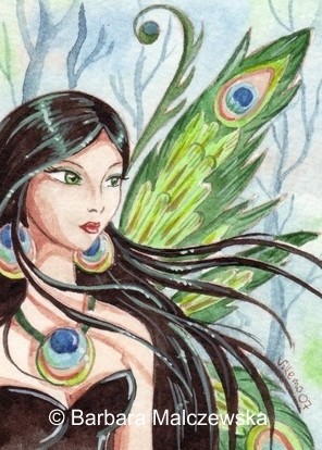 ACEO - Peacock Fairy