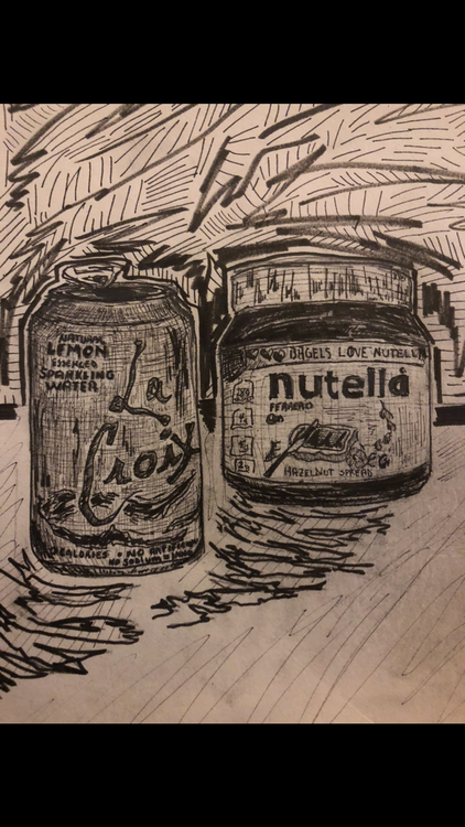 La Croix and Nutella Sketch