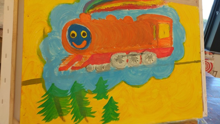 Kids love trains