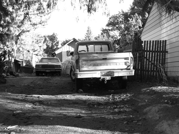Glimpse up a driveway