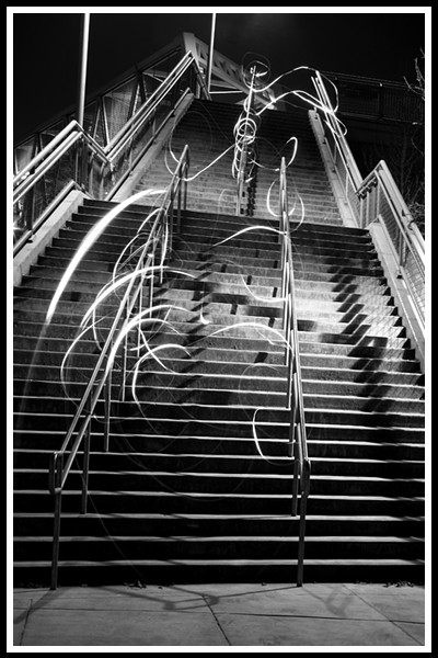 Staircase light painted