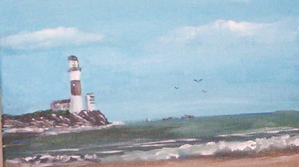 a view of Montauk light house