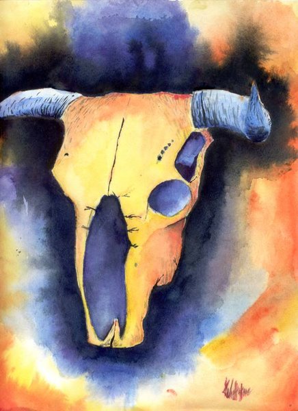 skullwatercolor