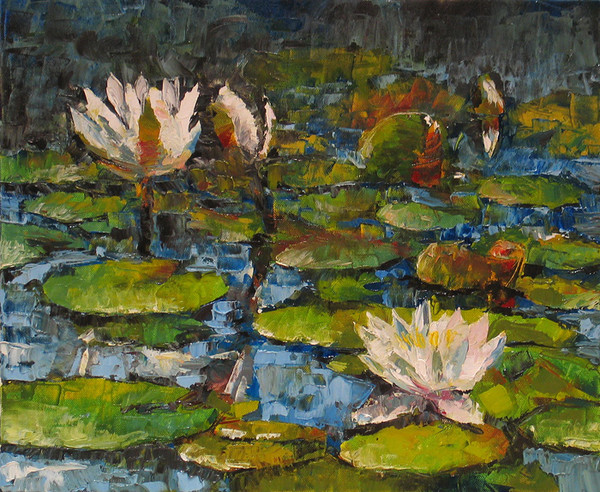 Three waterlilies