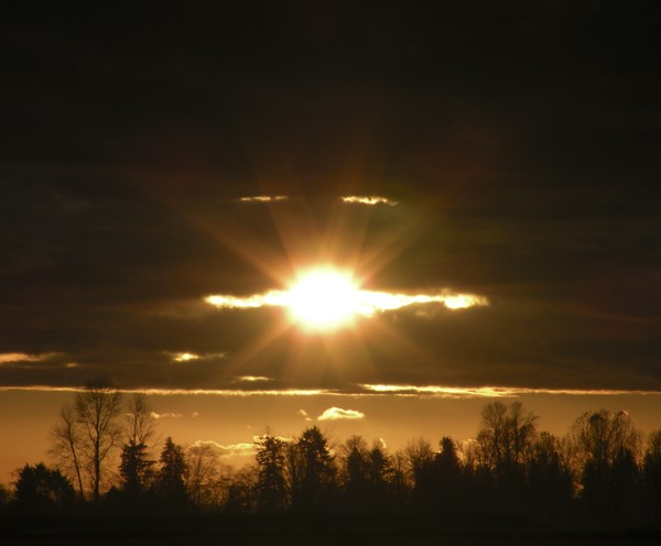 Fall sunset
