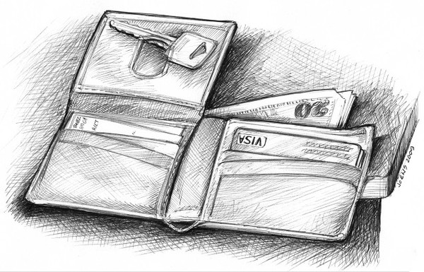 EDM # 3 - Draw your Wallet, Purse or Bag by Greg Joens | ArtWanted.com