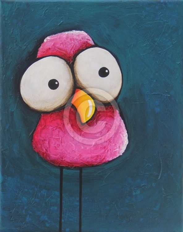 The pink bird 