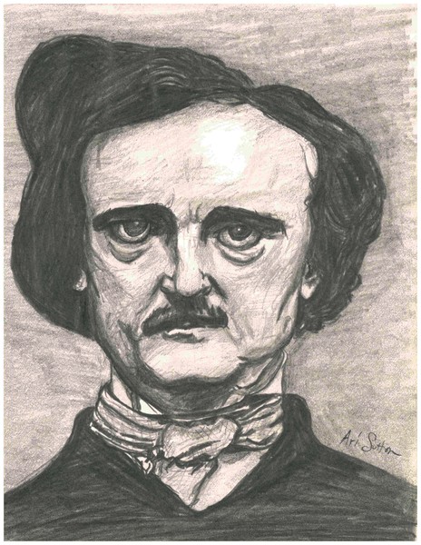 Poe Portrait/Pencil/2013