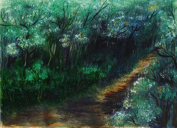 Spring night. Blossom.
