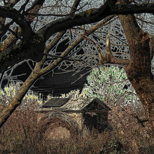 The house in the woods to grandmother's Red Riding