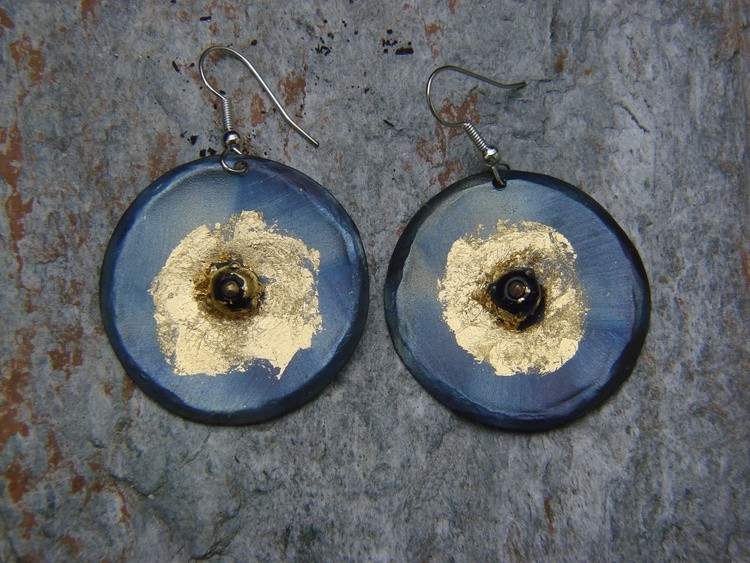 Titanium earrings contemporary Women .Gomolka Art 