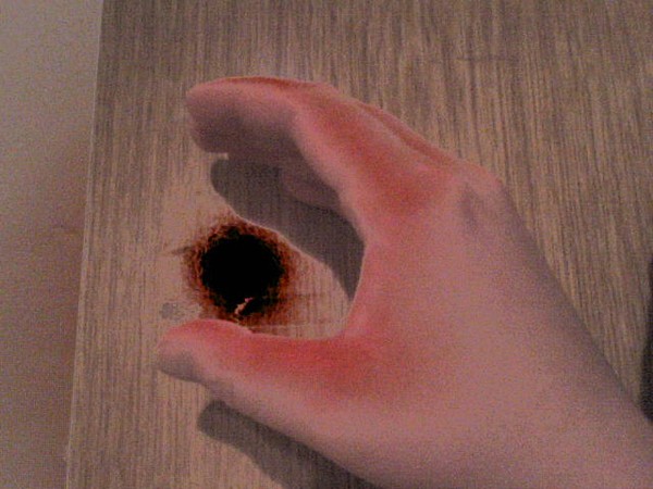 hand in...