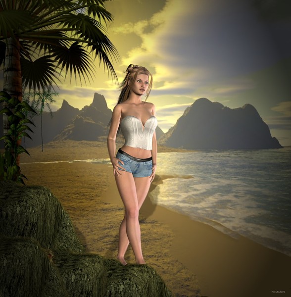 At the beach