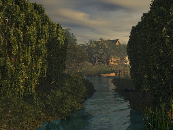 At the river
