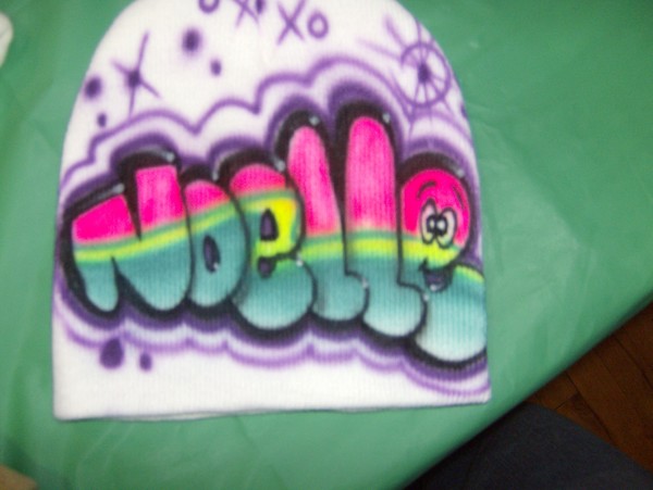airbrushed winter hat
