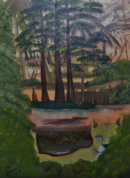 A hunter roams the swamp