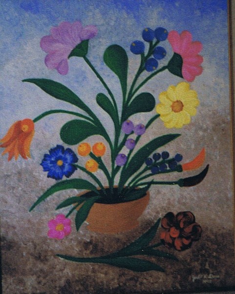 Hungarian Motif in Pot