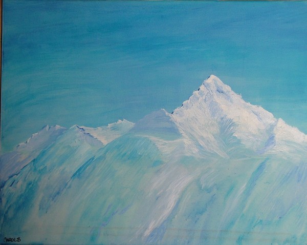 Mountain in Blue Ice