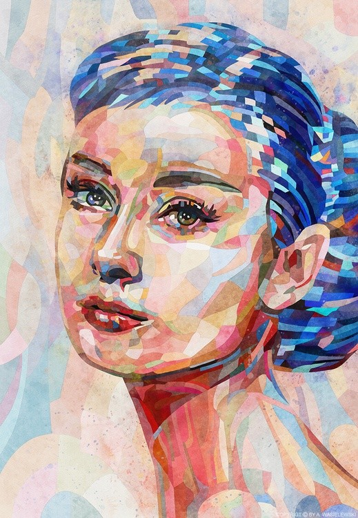 woman portrait audrey hapburn 02-aquarelle