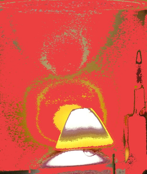figure behind the lamp
