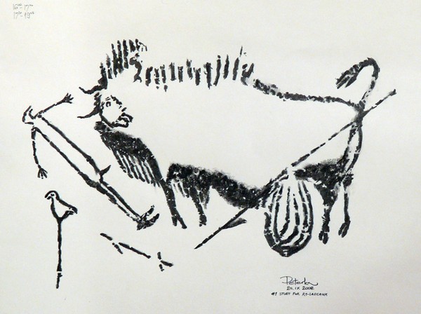 #1 sketch - study for painting 'R1 Lascaux'
