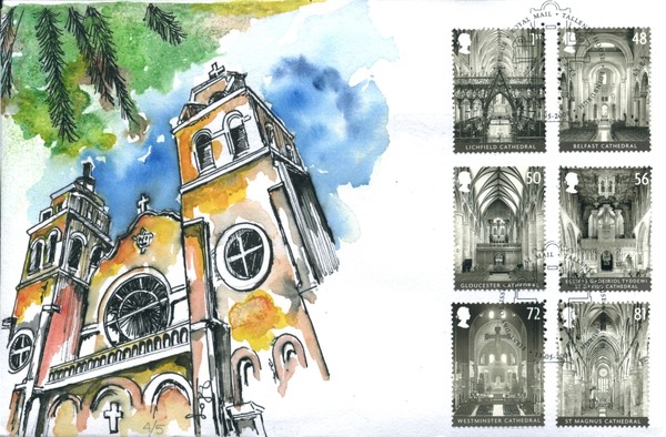 British Cathedral First Day Cover, Lim. ed