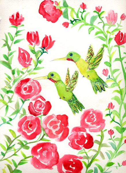 Two Hummingbirds