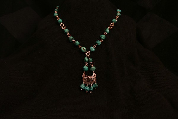 Turquoise and silver necklace