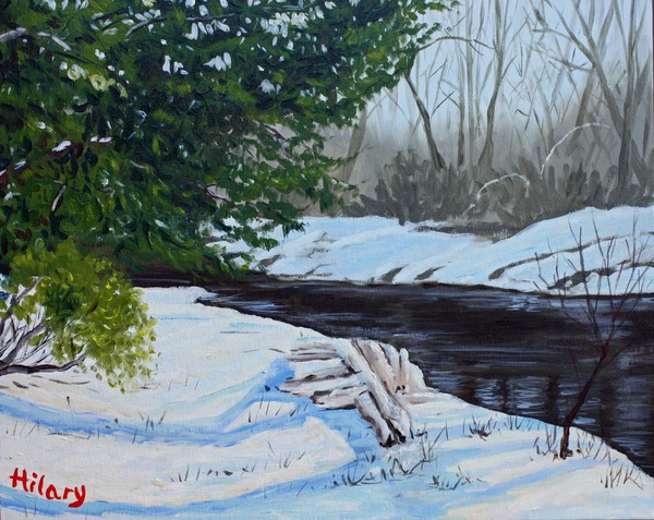 Lizard Creek in Winter (the little red tree)