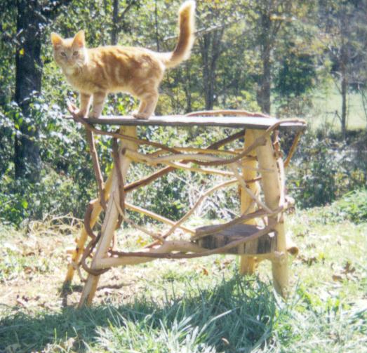 Cherry table. . . here kitty kitty