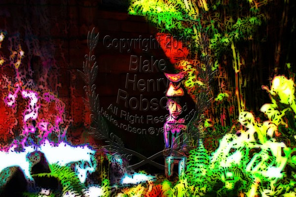 Tropical Jungle Waterfall Flowers & Plants