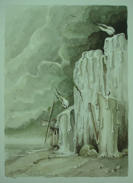 Lightbeacons on the coast.