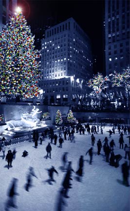 ice skating @ Rockerfeller Centre at Christmas
