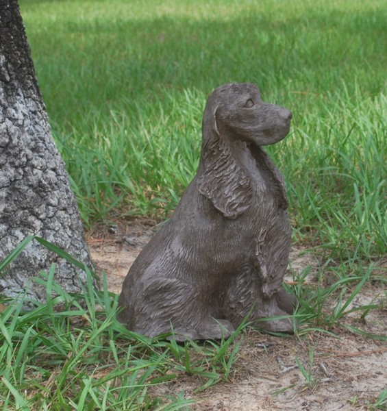 English Springer Spaniel cold cast bronze sculptur