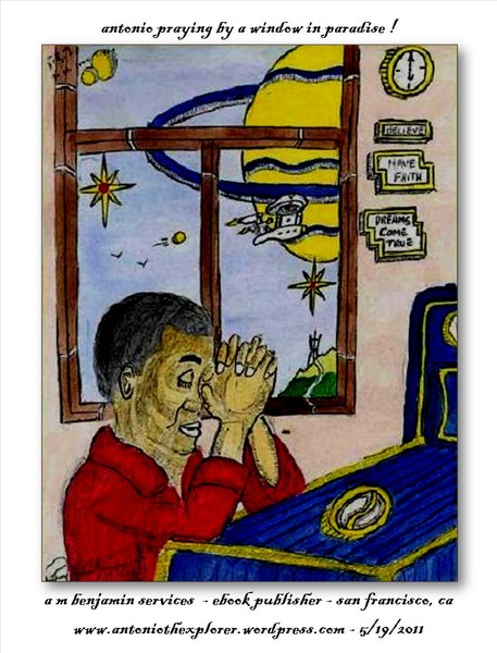 a young man in paradise praying 1