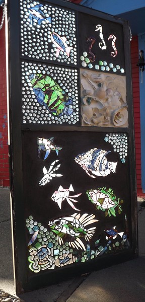 Mosaic stained glass window