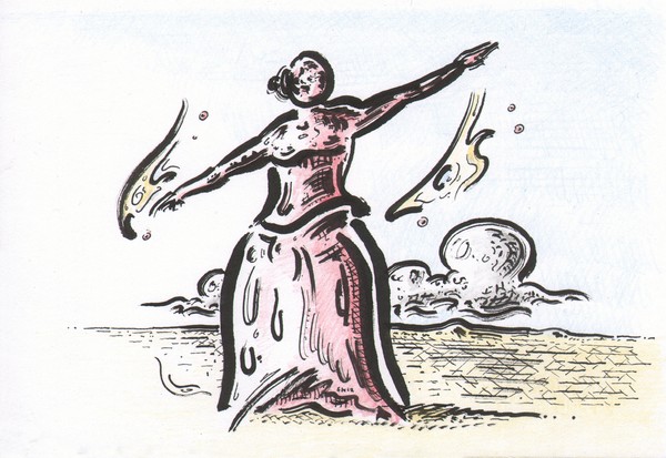Red woman