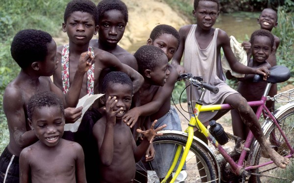 Kids at the watering hole