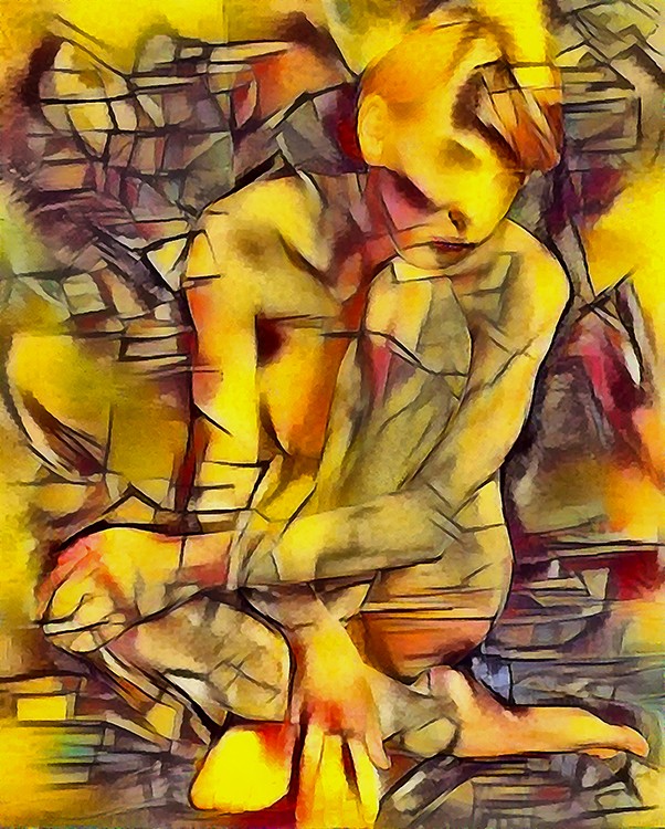 Sitting nude