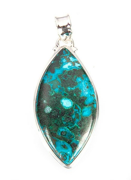 Handmade Malachite Chrysocolla Sterling Silver Pen