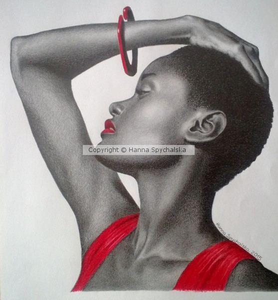 Woman in red