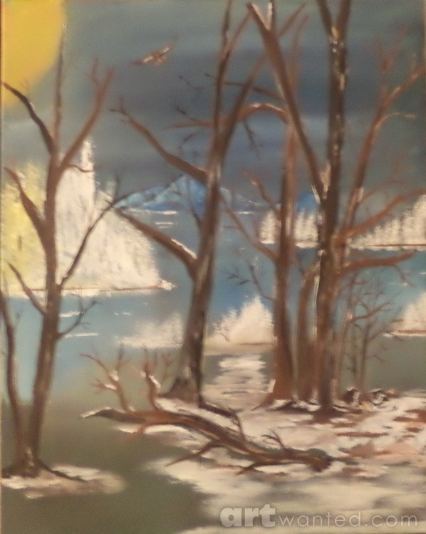 Calm Mountain Brook Painting # 199