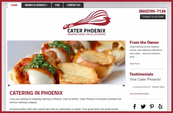 Cater Phoenix - Catering Website