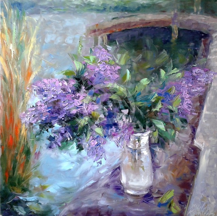 painting*Lilac* Oil on canvas 70x70 cm