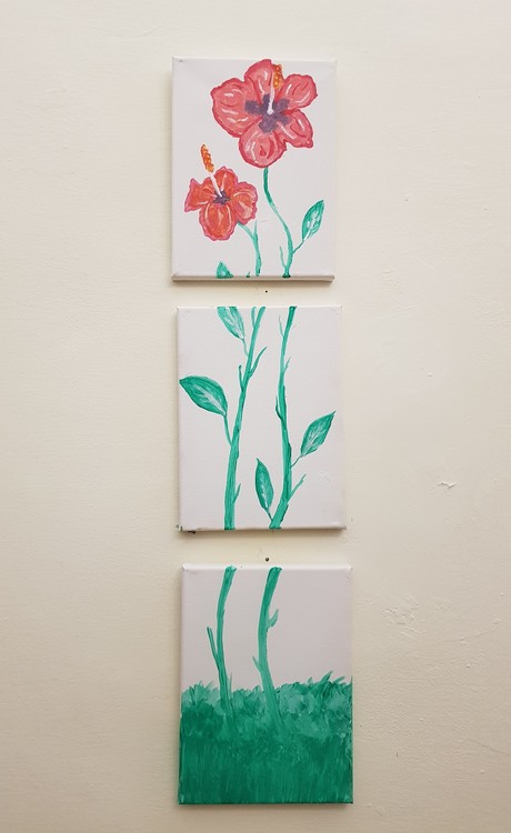 flores tres piezas