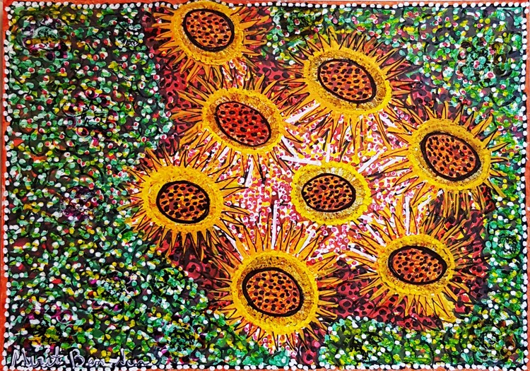 flowers paintings contemporary art isreal mirit ben nun