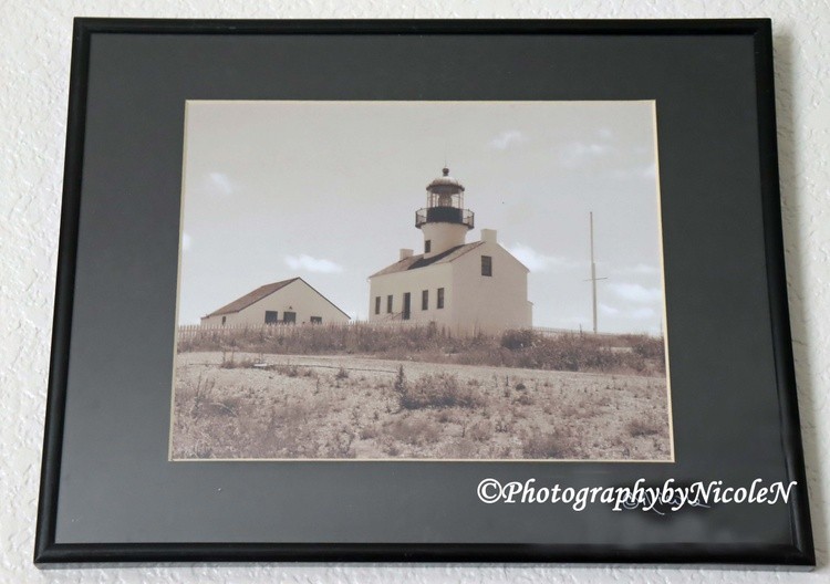 8 X 10 Sepia Lighthouse 11 X 14 Frame 1A