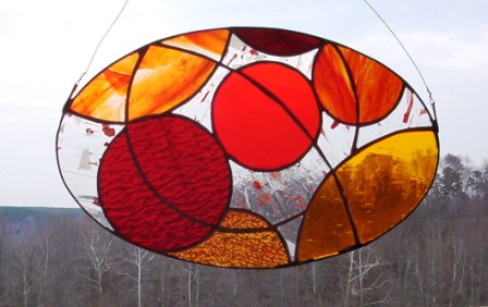 Circles in Red Orange