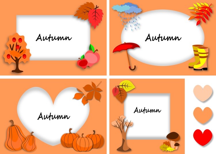 Frames with the symbols of autumn