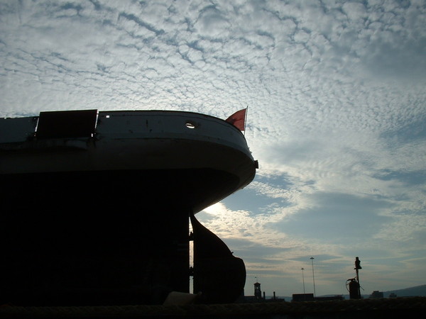 SS. Nomadic under Belfast Skies